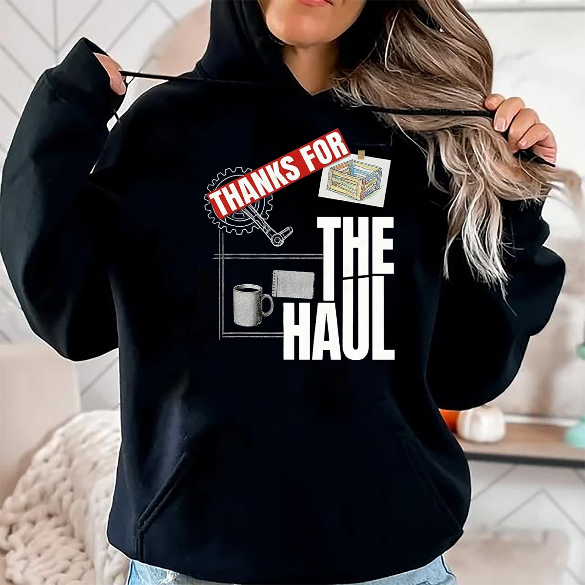 Best Truck Driver Life Shirt, Funny Trucker UnisexT-Shirt/Hoodie/Sweatshirt HLT00 - Thanks For The Haul Patriotic Truck Driver Appreciation Week T-Shirt, Men, Black, X-Large