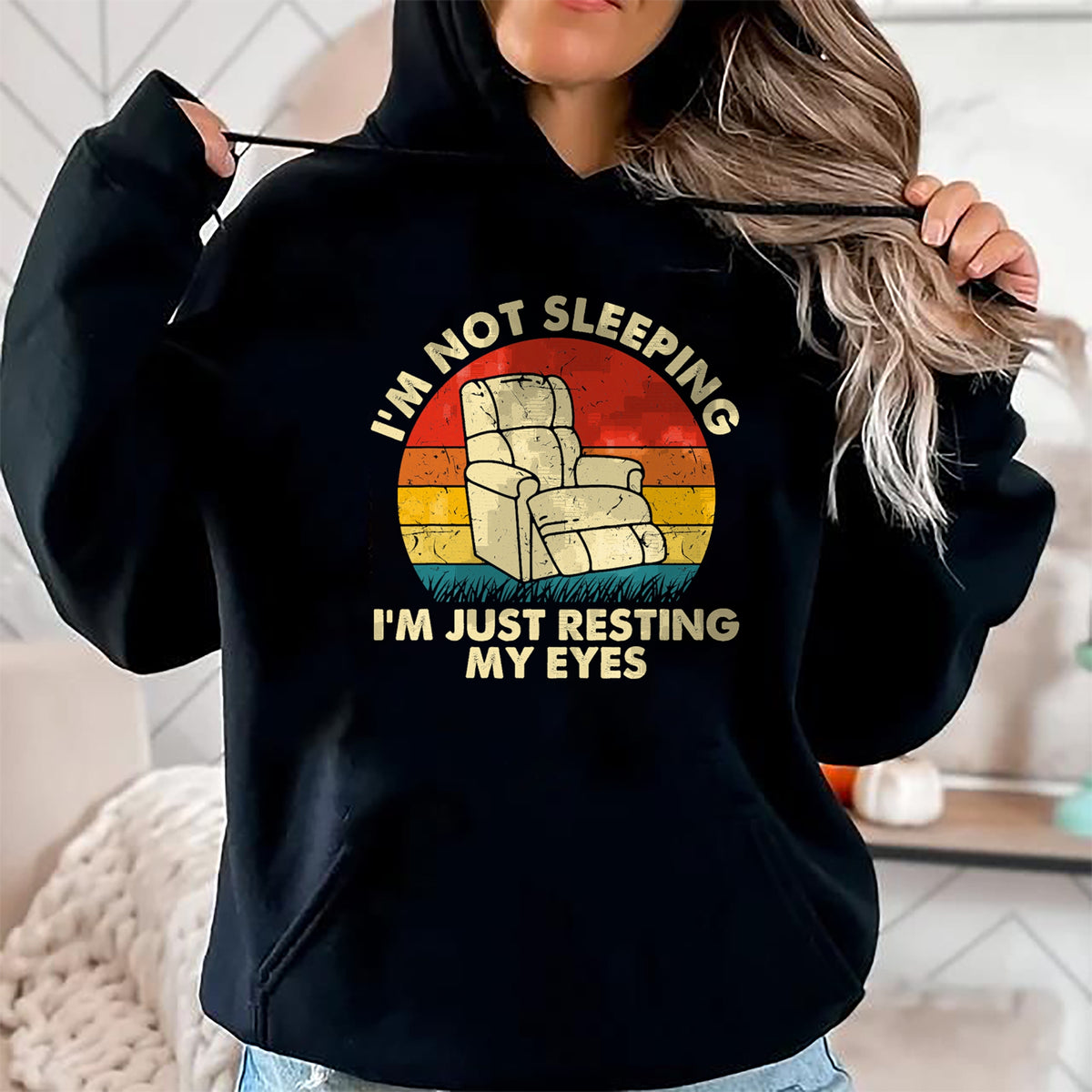 Best Grandpa Shirt, Proud Grandpa Unisex T-Shirt/Hoodie/Sweatshirt HLT00 -I'm Not Sleeping I'm Just Resting My Eyes Fathers Dad Joke T-Shirt
