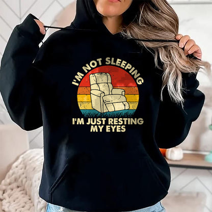 Best Grandpa Shirt, Proud Grandpa Unisex T-Shirt/Hoodie/Sweatshirt HLT00 -I'm Not Sleeping I'm Just Resting My Eyes Fathers Dad Joke T-Shirt