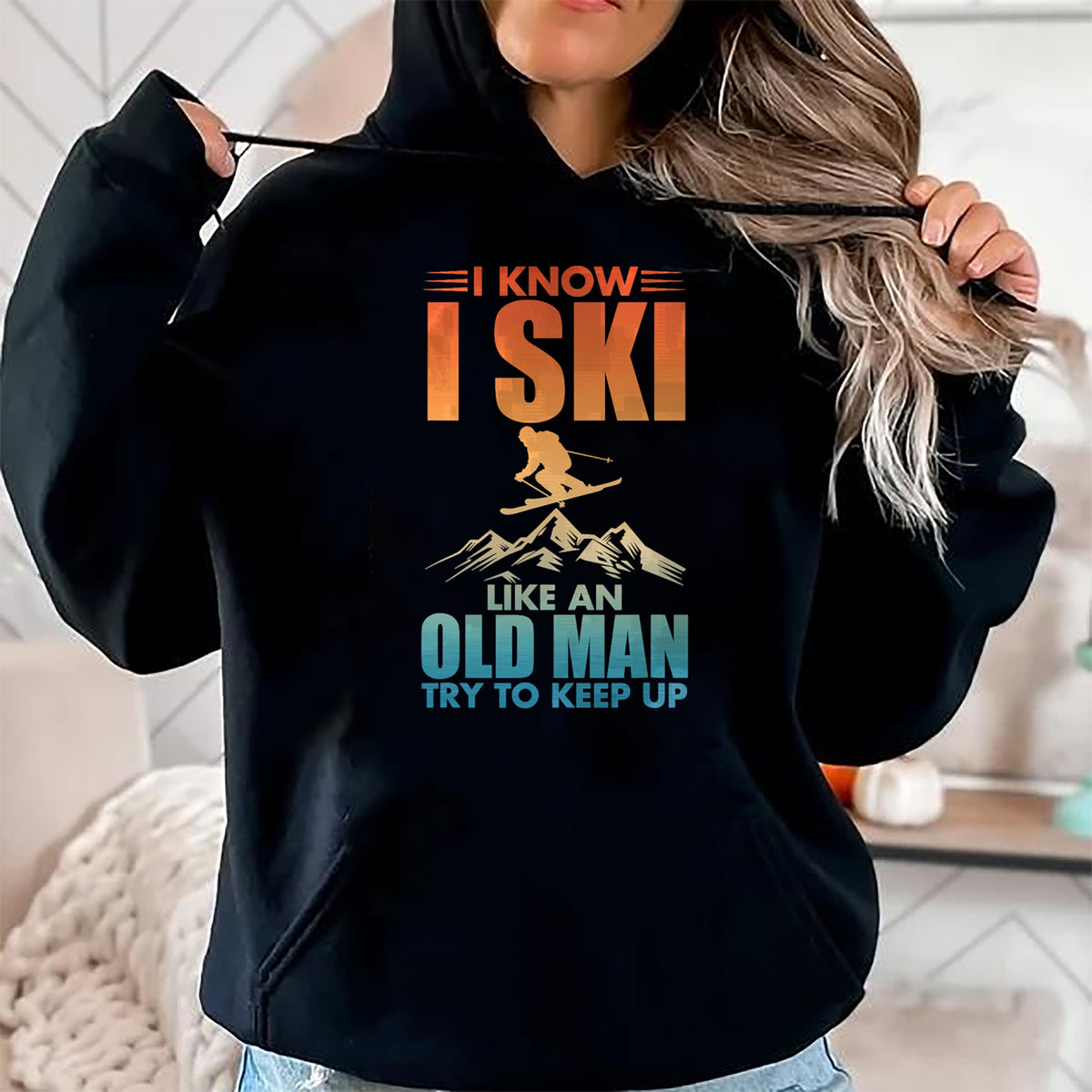 Best Grandpa Shirt, Proud Grandpa Unisex T-Shirt/Hoodie/Sweatshirt HLT00 -Best Ski Art For Grandpa Men Skiing Nordic Skier Skiing T-Shirt