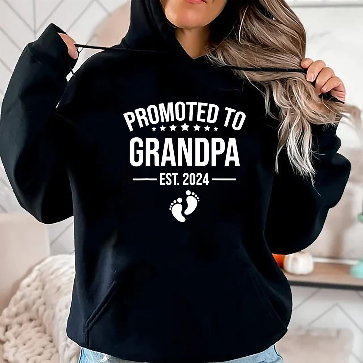 Best Grandpa Shirt, Proud Grandpa Unisex T-Shirt/Hoodie/Sweatshirt HLT00 - 1st Time Grandpa EST 2024 New First Grandpa 2024 T-Shirt (1)