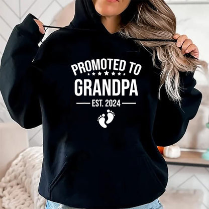 Best Grandpa Shirt, Proud Grandpa Unisex T-Shirt/Hoodie/Sweatshirt HLT00 - 1st Time Grandpa EST 2024 New First Grandpa 2024 T-Shirt (1)