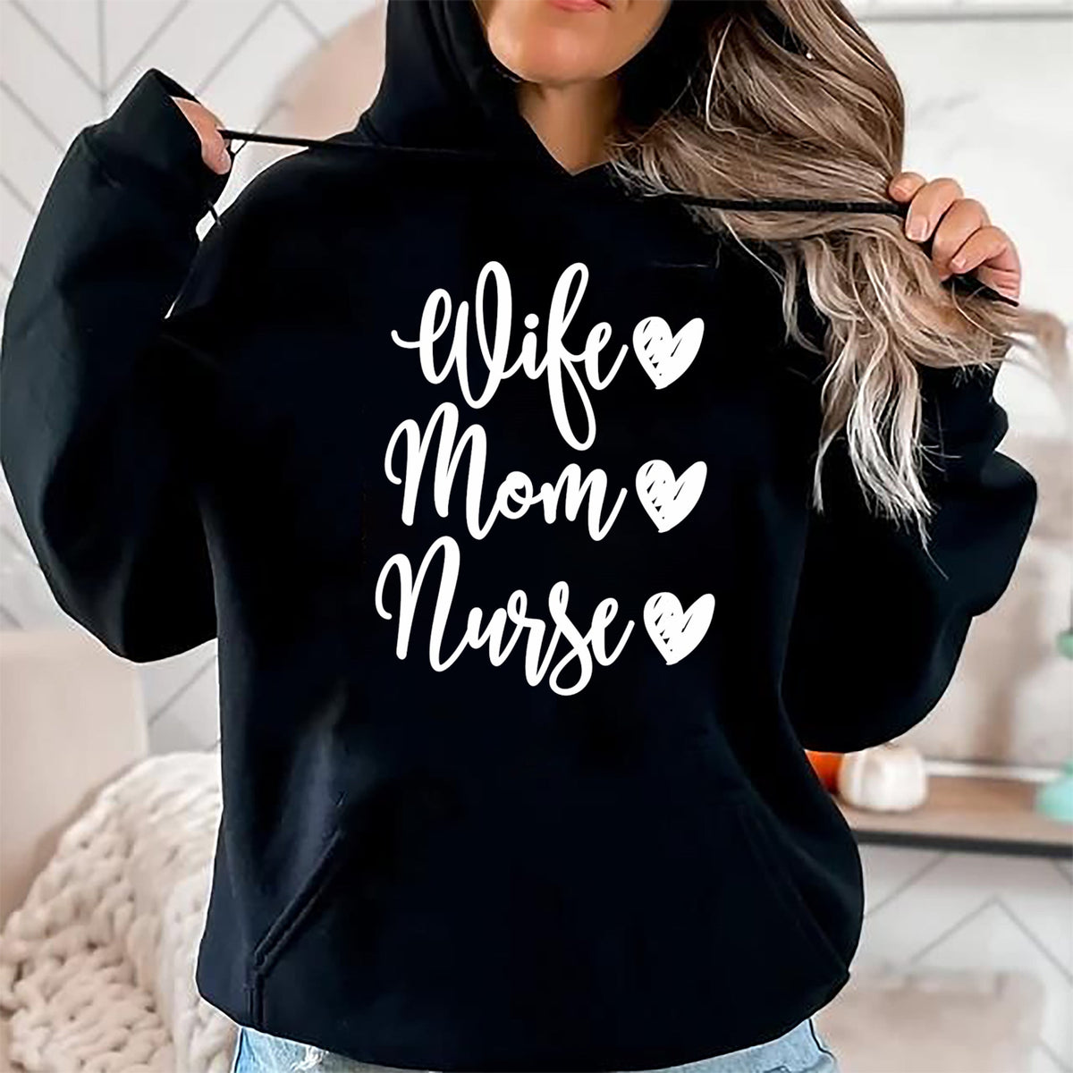 Funny Nurse Shirt, Nurse Unisex T-Shirt/Hoodie/Sweatshirt HLT00 - Mom Wife Nurse T-shirt Funny Gift for RN nurse T-Shirt