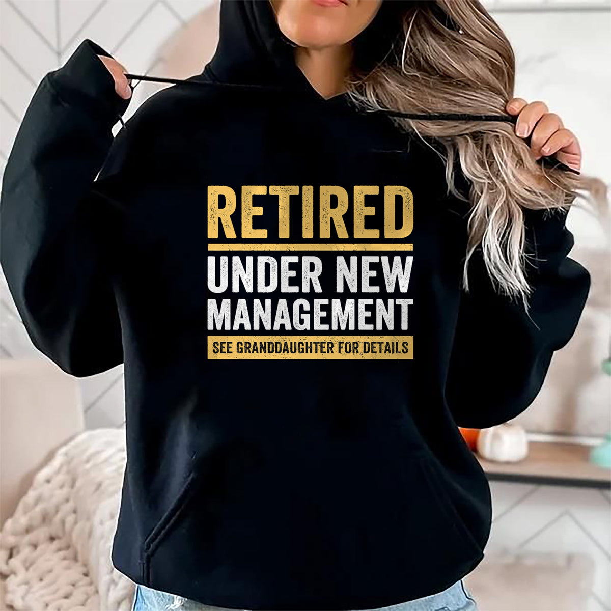 Best Grandpa Shirt, Proud Grandpa Unisex T-Shirt/Hoodie/Sweatshirt HLT00 - Retired Under New Management Granddaughter Grandma Grandpa T-Shirt
