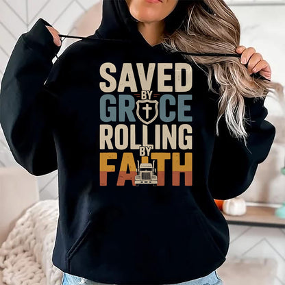 Best Truck Driver Life Shirt, Funny Trucker UnisexT-Shirt/Hoodie/Sweatshirt HLT00 - Christian Trucker Jesus Christ 18 Wheeler Truck Driver T-Shirt