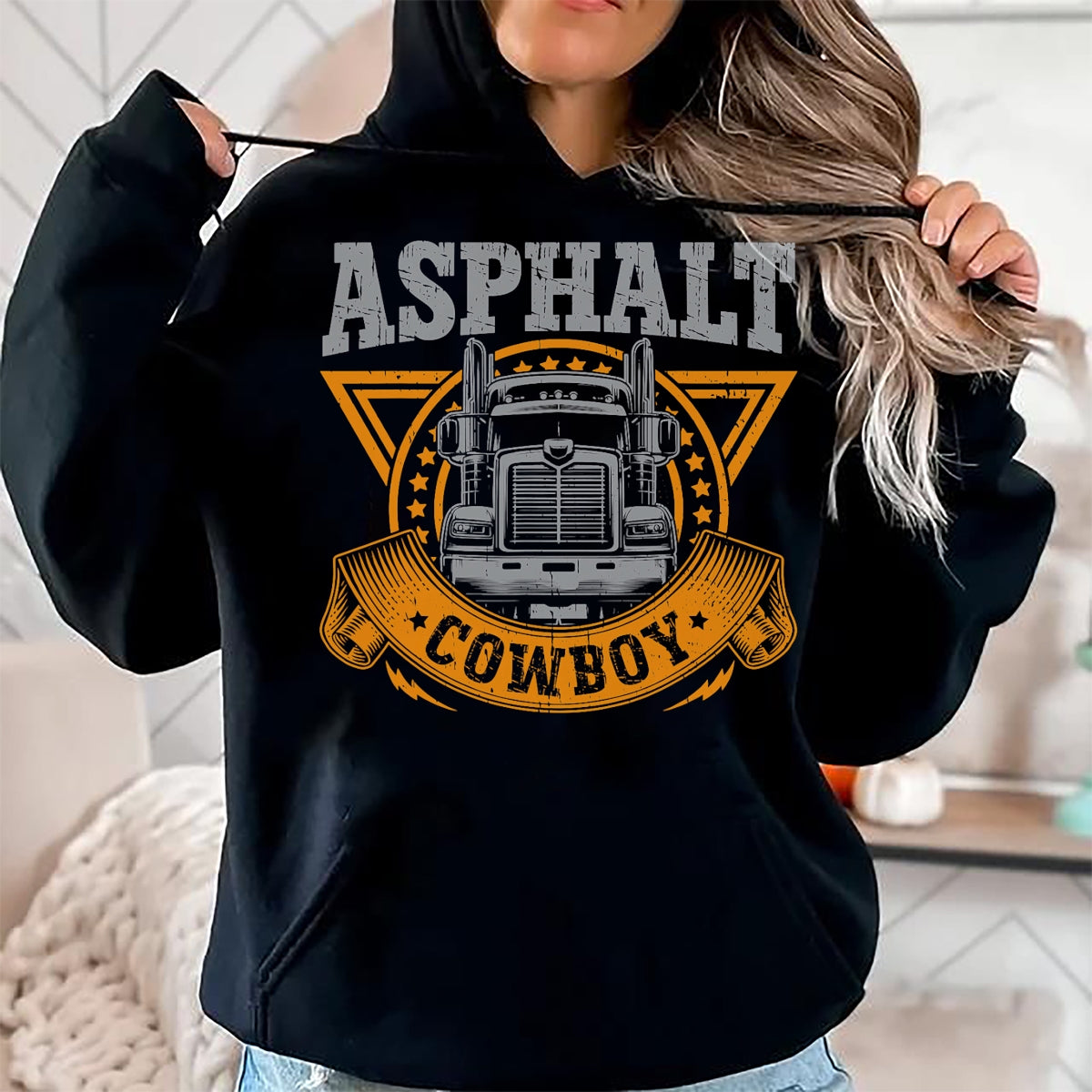 Best Truck Driver Life Shirt, Funny Trucker UnisexT-Shirt/Hoodie/Sweatshirt HLT00 - Asphalt Cowboy Cool Truck Driver Design Trucker T-Shirt (4)