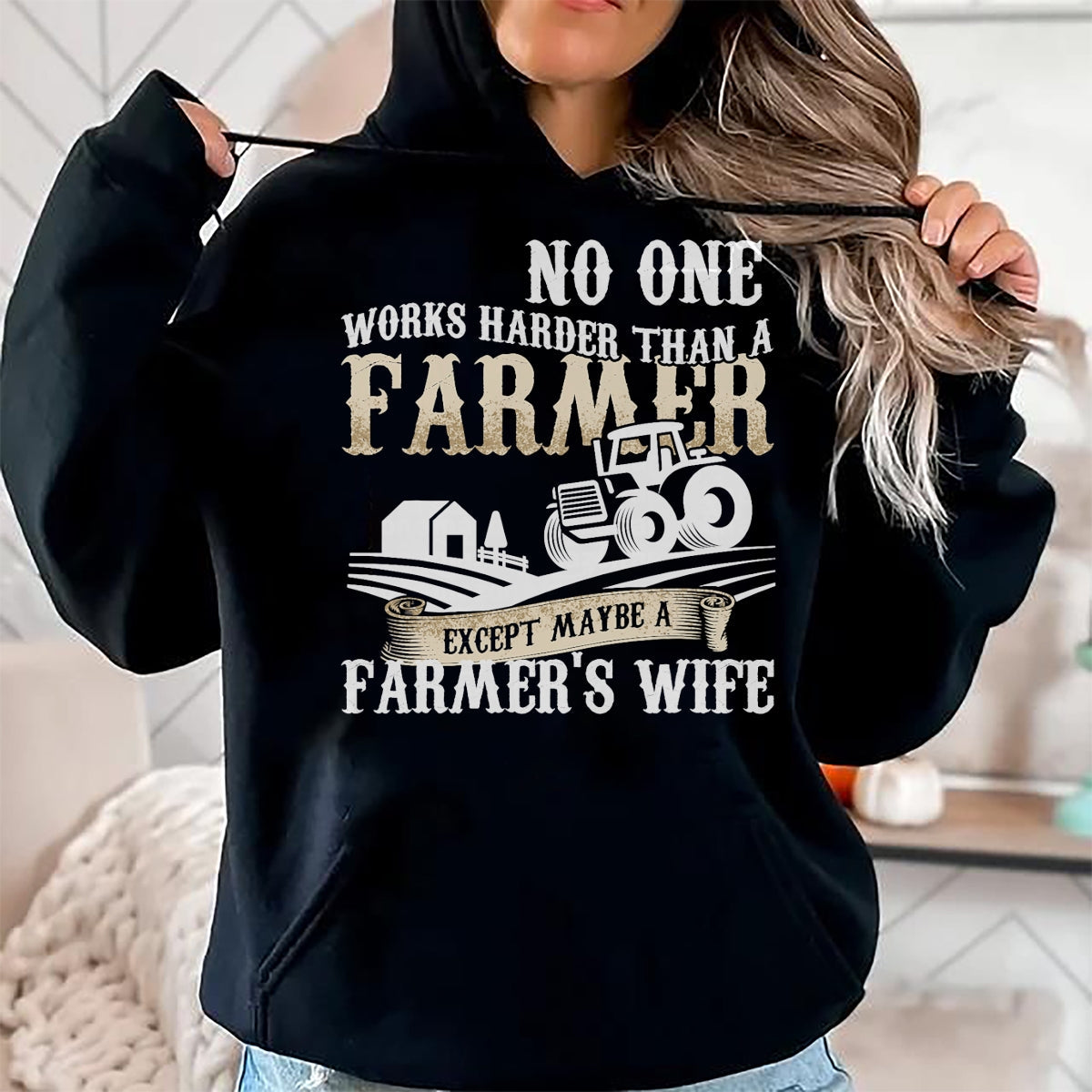 Best Farmer Life Shirt, Funny Farmer UnisexT-Shirt/Hoodie/Sweatshirt HLT00 - Funny No One Works Harder Than a Farmer Wife Tractor Farm T-Shirt