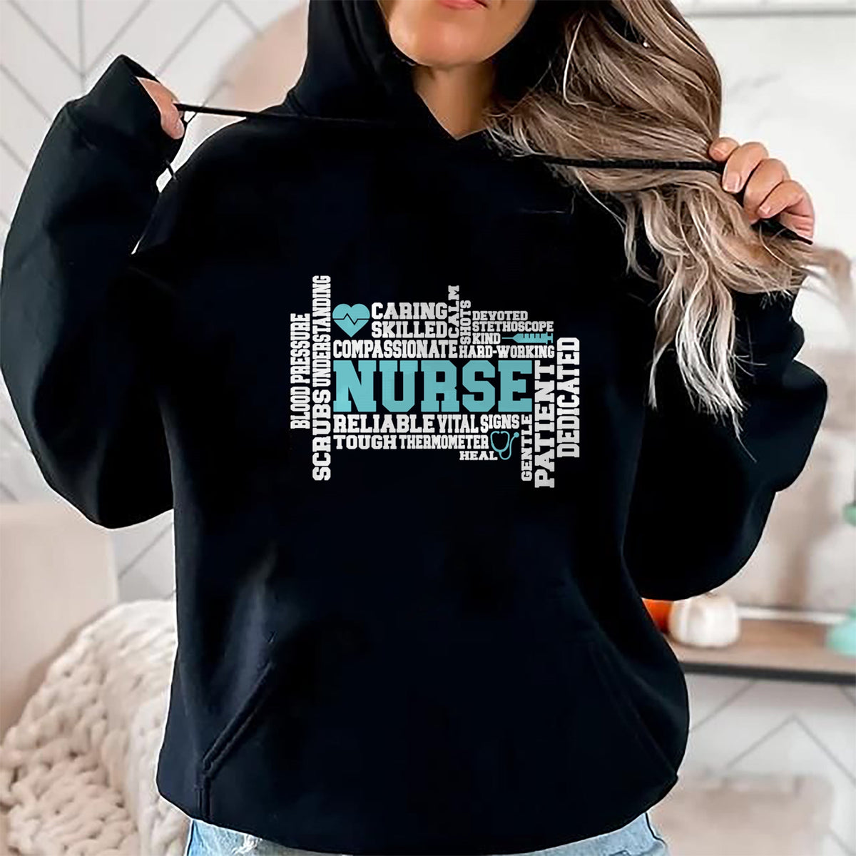 Funny Nurse Shirt, Nurse Unisex T-Shirt/Hoodie/Sweatshirt HLT00 - Cute Nurse RN LVN Nursing School Medical Long Sleeve T-Shirt