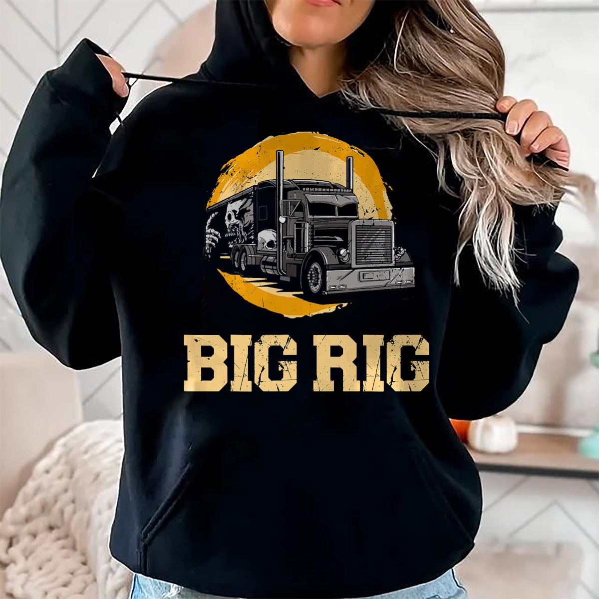 Best Truck Driver Life Shirt, Funny Trucker UnisexT-Shirt/Hoodie/Sweatshirt HLT00 - Trucker Truck Driver Vintage Big Rig T-Shirt (1)