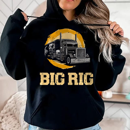 Best Truck Driver Life Shirt, Funny Trucker UnisexT-Shirt/Hoodie/Sweatshirt HLT00 - Trucker Truck Driver Vintage Big Rig T-Shirt (1)