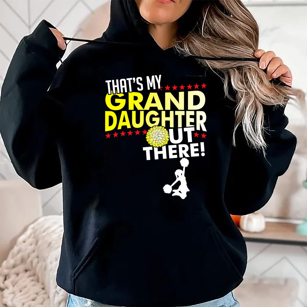 Best Grandpa Shirt, Proud Grandpa Unisex T-Shirt/Hoodie/Sweatshirt HLT00 - My Granddaughter - Cheerleader Grandpa & Grandma T Shirt T-Shirt