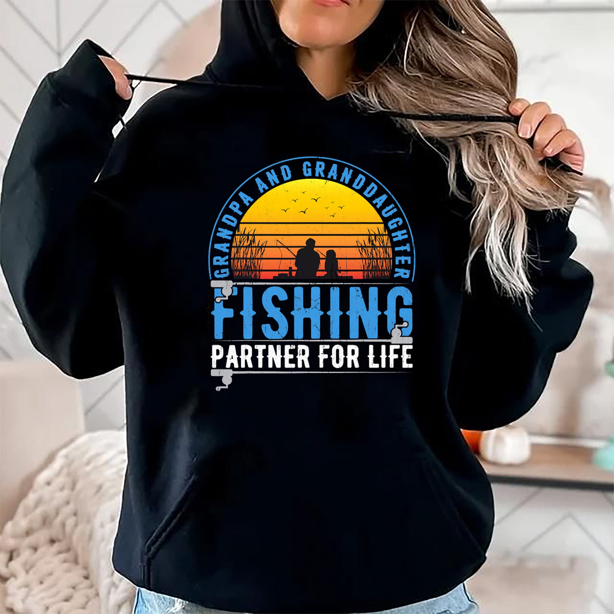 Best Grandpa Shirt, Proud Grandpa Unisex T-Shirt/Hoodie/Sweatshirt HLT00 - Grandpa And Granddaughter Fishing Buddies For Life Vintage T-Shirt