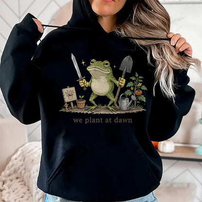 Best Farmer Life Shirt, Funny Farmer UnisexT-Shirt/Hoodie/Sweatshirt HLT00 - Women We Plant at Dawn Funny Gardening Frog Gardener Farmer T-Shirt