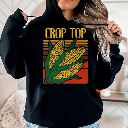 Best Farmer Life Shirt, Funny Farmer UnisexT-Shirt/Hoodie/Sweatshirt HLT00 - Corn Farmer Funny Crop Top Vintage Farming Humor Design T-Shirt