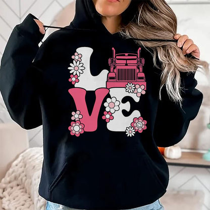Best Truck Driver Life Shirt, Funny Trucker UnisexT-Shirt/Hoodie/Sweatshirt HLT00 - Cute Truck Love Semi Truck Driver Trucker Women Girls Kids T-Shirt