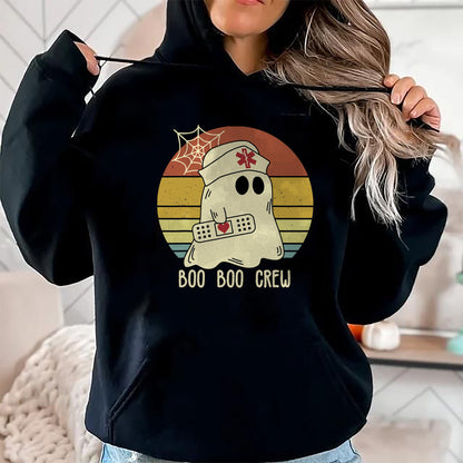 Funny Nurse Shirt, Nurse Unisex T-Shirt/Hoodie/Sweatshirt HLT00 - Boo Boo Crew Nurse Halloween Nurse for Women T-Shirt