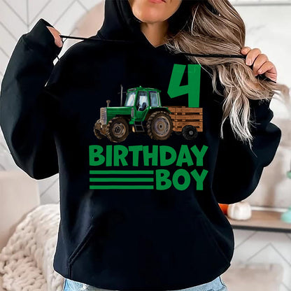 Best Farmer Life Shirt, Funny Farmer UnisexT-Shirt/Hoodie/Sweatshirt HLT00 - I'm 4 Years Old Farmer Tractor It's My 4th Birthday Boy T-Shirt