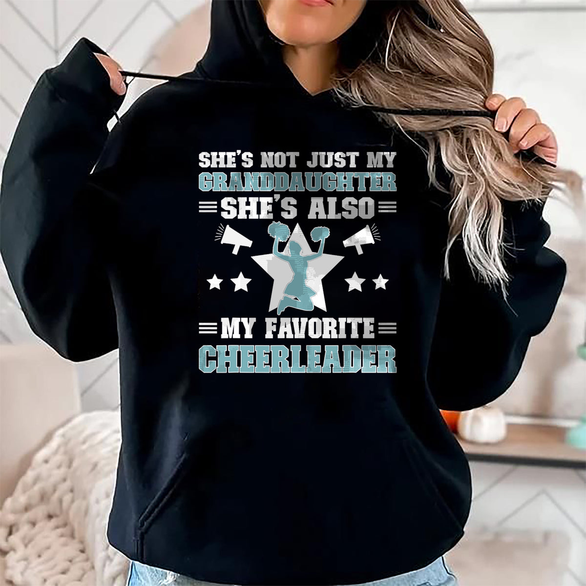 Best Grandpa Shirt, Proud Grandpa Unisex T-Shirt/Hoodie/Sweatshirt HLT00 - My Granddaughter Cheer Grandpa Of A Cheerleader Grandfather T-Shirt