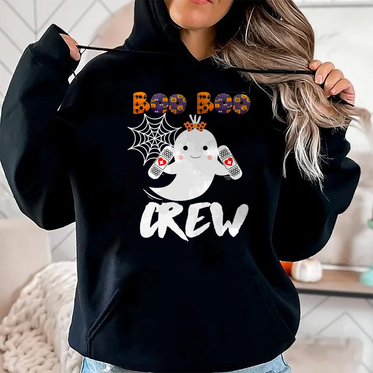 Funny Nurse Shirt, Nurse Unisex T-Shirt/Hoodie/Sweatshirt HLT00 - Boo Boo Crew Nurse Shirt Funny Halloween Costume Fun Gift T-Shirt (1)