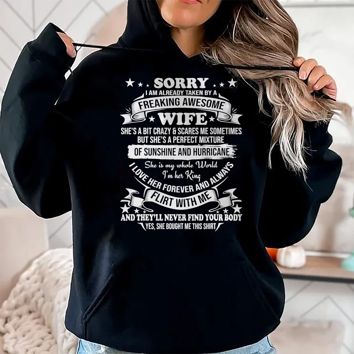 Best Husband Shirt, Wife and Husband Unisex T-Shirt/Hoodie/Sweatshirt HLT00 - Sorry I am already taken by awesome Wife Valentine Day T-Shirt