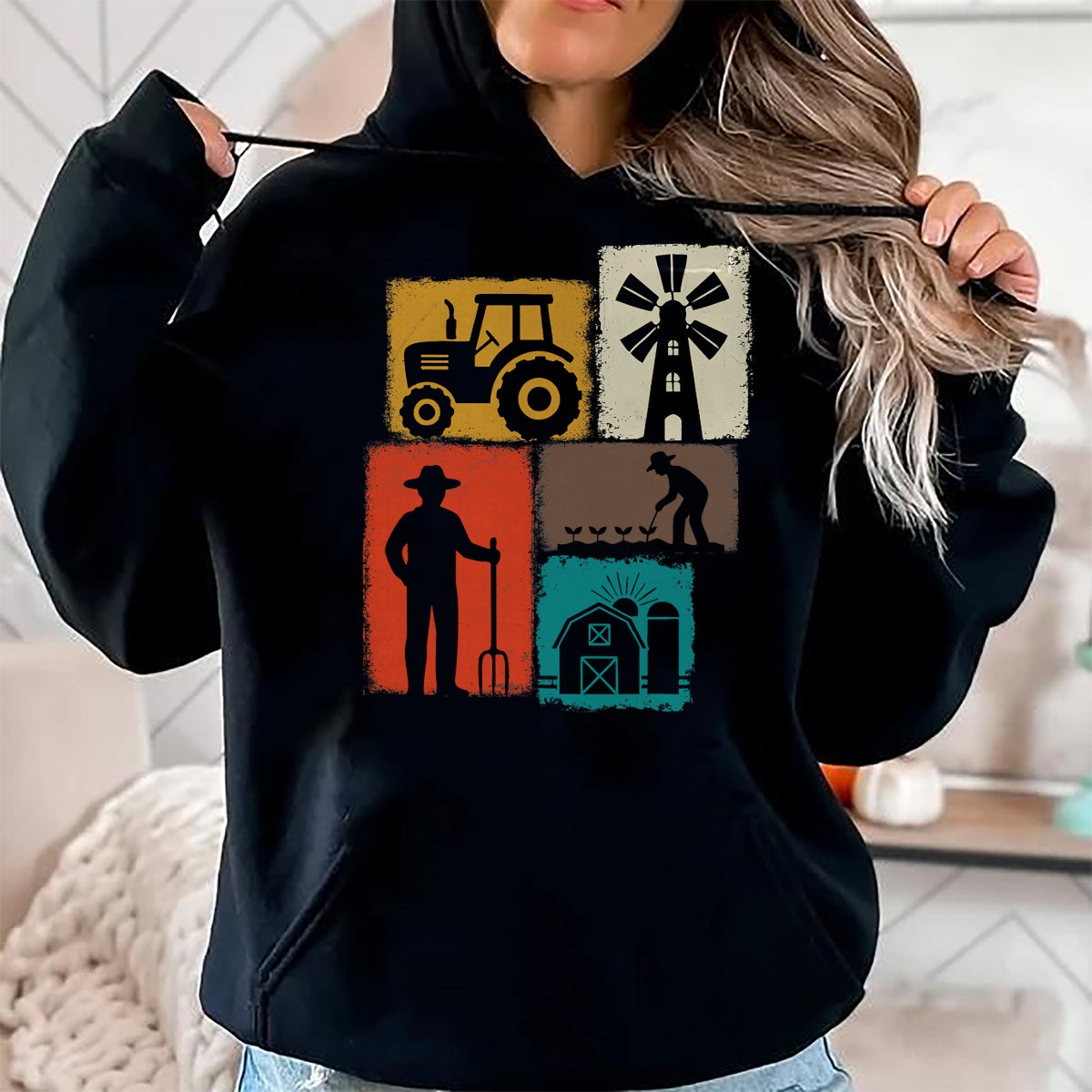 Best Farmer Life Shirt, Funny Farmer UnisexT-Shirt/Hoodie/Sweatshirt HLT00 - Farmer Vintage Collage Farming Men Rancher Cowboy Farm Owner T-Shirt