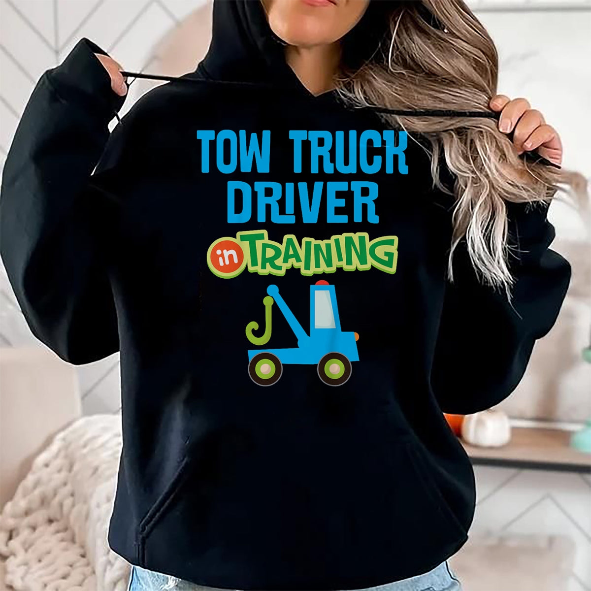 Best Truck Driver Life Shirt, Funny Trucker UnisexT-Shirt/Hoodie/Sweatshirt HLT00 - Kids Future Tow Truck Driver in Training T-Shirt