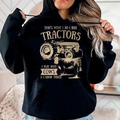 Best Farmer Life Shirt, Funny Farmer UnisexT-Shirt/Hoodie/Sweatshirt HLT00 - Thats What I Do I Ride Tractors Funny Farmer Cowboy Gift T-Shirt Small