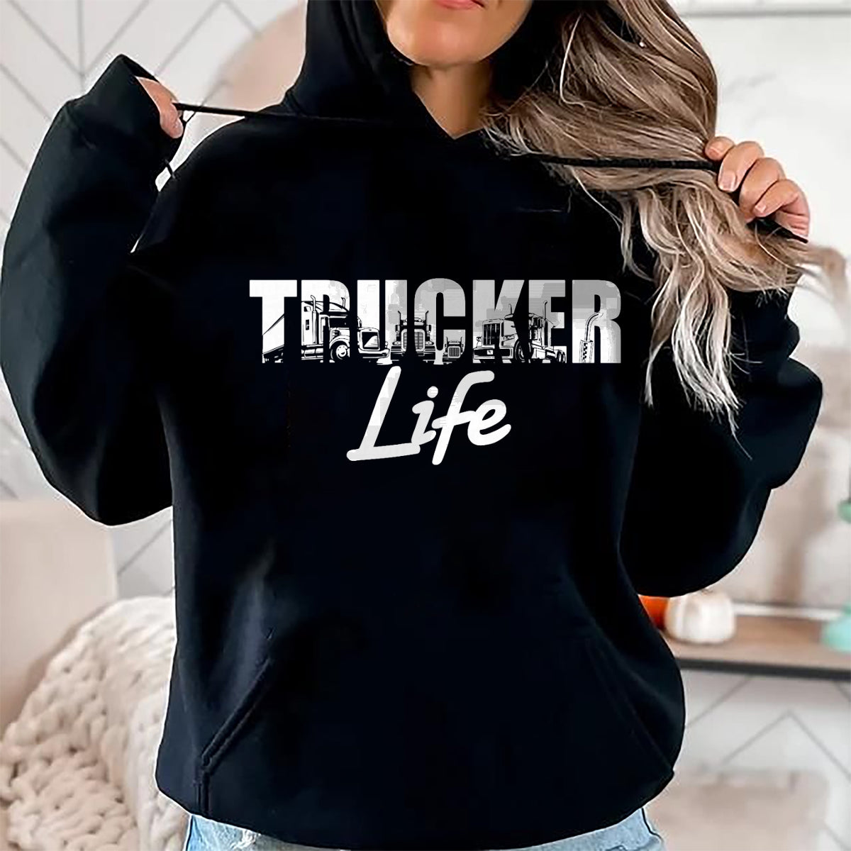 Best Truck Driver Life Shirt, Funny Trucker UnisexT-Shirt/Hoodie/Sweatshirt HLT00 - Truck Driver Trucker Life T-Shirt (1)
