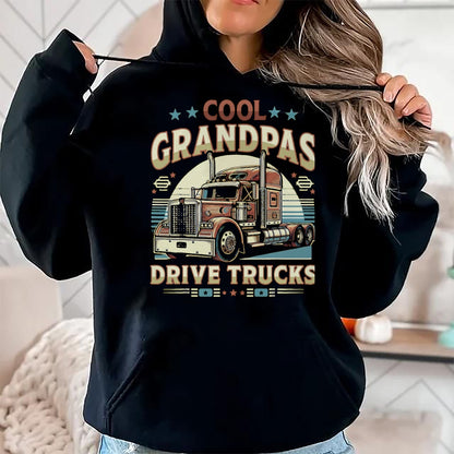 Best Truck Driver Life Shirt, Funny Trucker UnisexT-Shirt/Hoodie/Sweatshirt HLT00 - Cool Grandpas Drive Trucks Trucker Truck Driver Outfit T-Shirt, Men, Black, 3X-Large