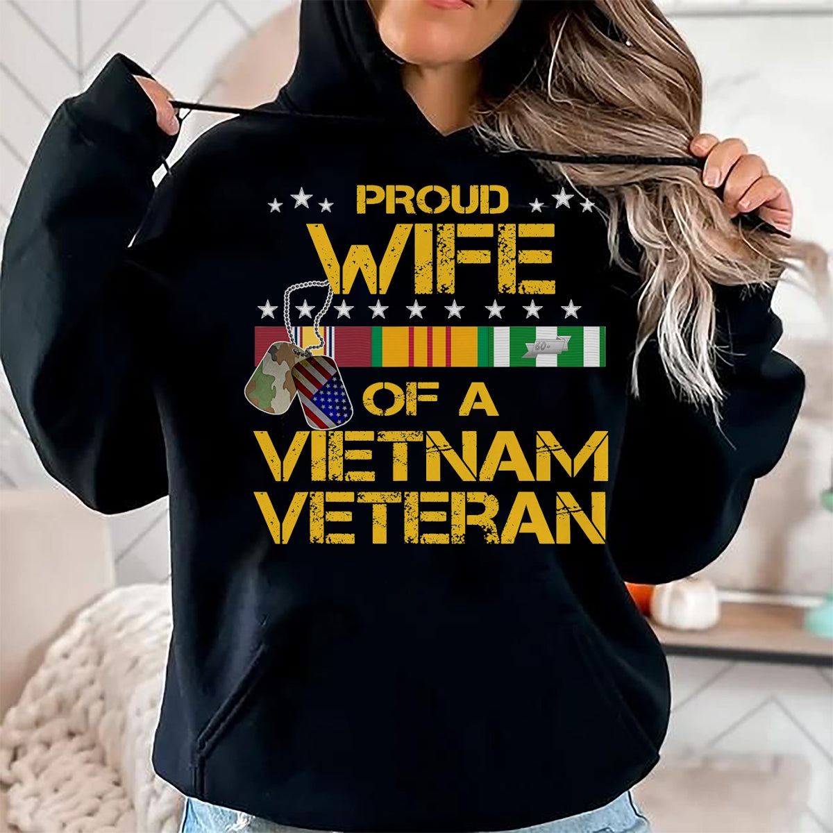 Proud Veteran Shirt, Funny Veteran UnisexT-Shirt/Hoodie/Sweatshirt HLT00 - Proud Wife of A Vietnam Veteran My Husband is A Hero T-Shirt T-Shirt