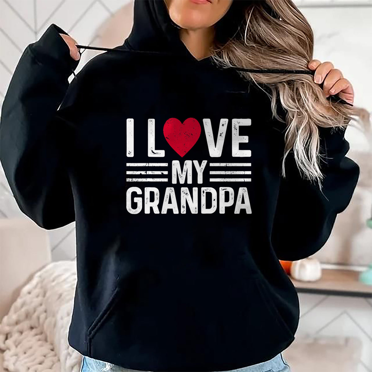 Best Grandpa Shirt, Proud Grandpa Unisex T-Shirt/Hoodie/Sweatshirt HLT00 - Kids I Love My Grandpa For Toddler, Boy, Girl, Youth, Baby T-Shirt