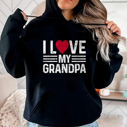 Best Grandpa Shirt, Proud Grandpa Unisex T-Shirt/Hoodie/Sweatshirt HLT00 - Kids I Love My Grandpa For Toddler, Boy, Girl, Youth, Baby T-Shirt
