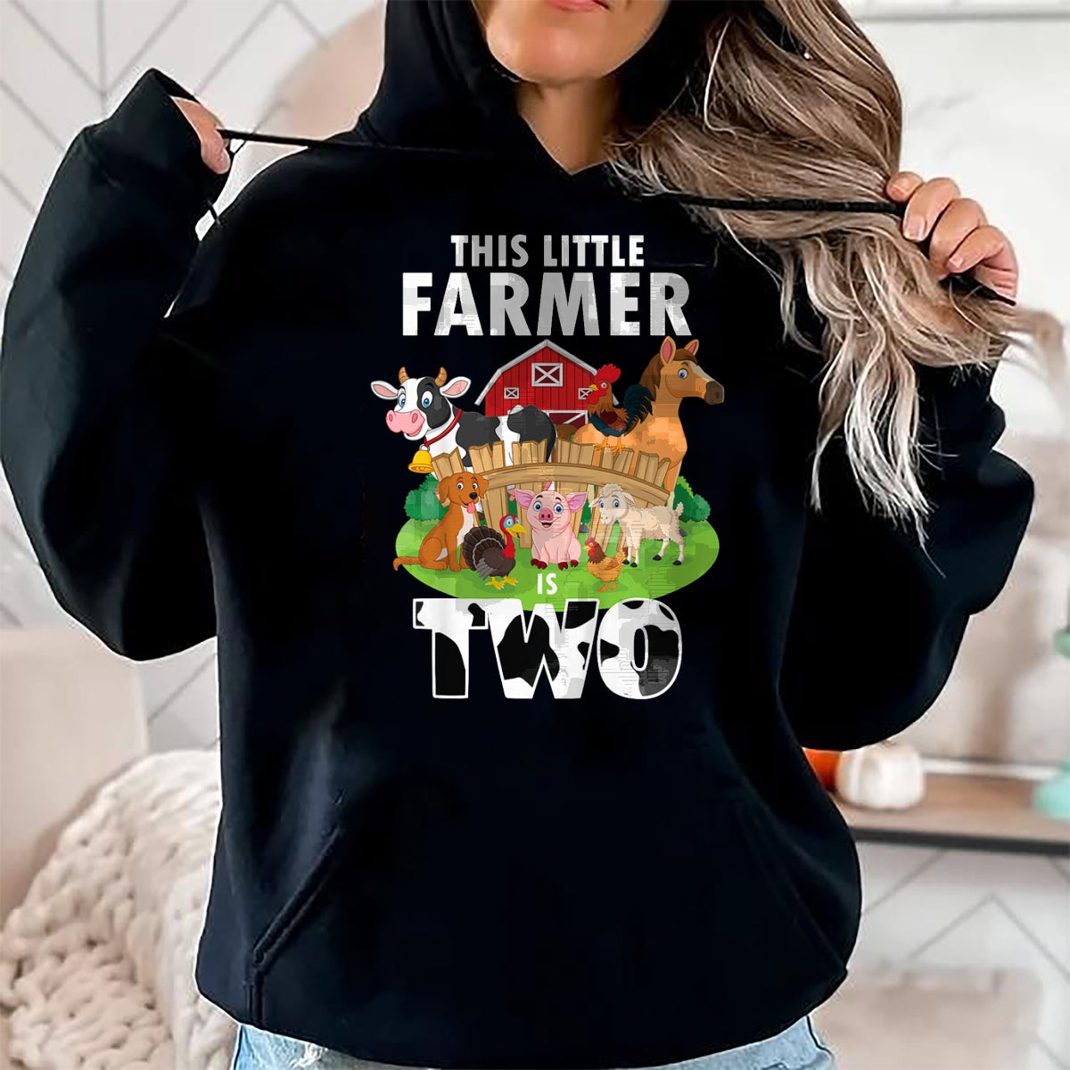 Best Farmer Life Shirt, Funny Farmer UnisexT-Shirt/Hoodie/Sweatshirt HLT00 - Kids 2 Years Old Boy Farmer 2nd Birthday Farm Animals Kids T-Shirt