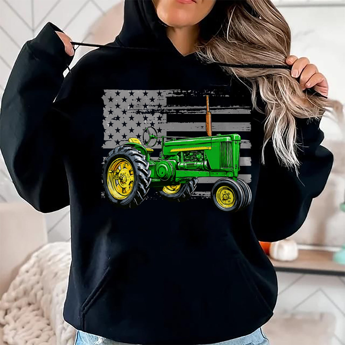 Best Farmer Life Shirt, Funny Farmer UnisexT-Shirt/Hoodie/Sweatshirt HLT00 - Patriotic Farm Tractor America US Flag American Farmer T-Shirt