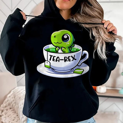 Best Dinosaur Lover Shirt, Funny Dinosaur UnisexT-Shirt/Hoodie/Sweatshirt HLT00 - Tea-Rex Cute T-Rex Dinosaur Lover Kawaii Funny Dino Pun T-Shirt