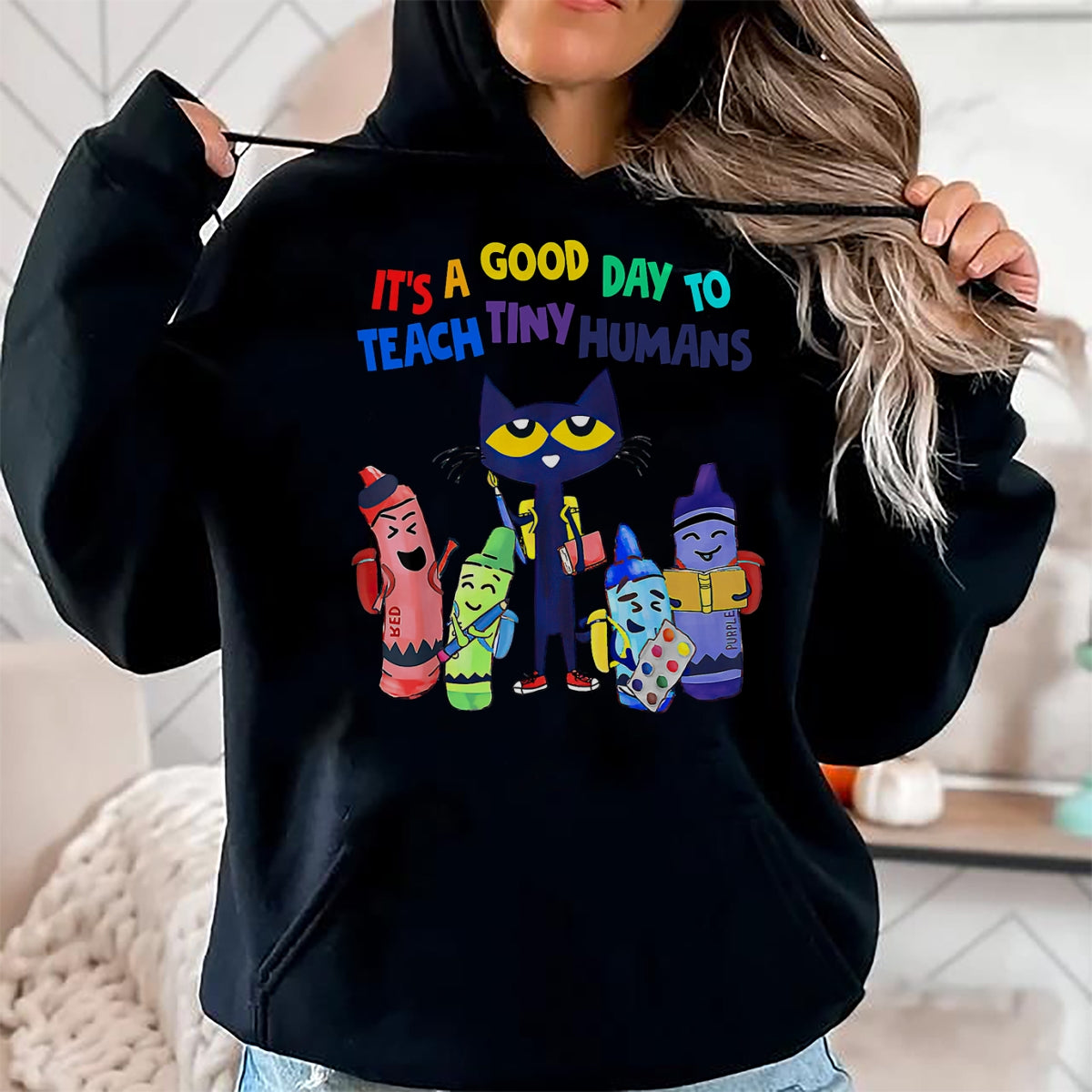 Best Teacher Shirt, Funny Teacher UnisexT-Shirt/Hoodie/Sweatshirt HLT00 - Good Days To Teach Tiny Humans Funny Cat Teacher Lover T-Shirt
