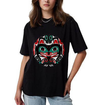 Native American T-Shirts, Vintage Native American Unisex T-Shirt/Hoodie/Sweatshirt HLT00 - Alaska Native American Art Tlingit Eagle Tribal Bear Clan T-Shirt (1)