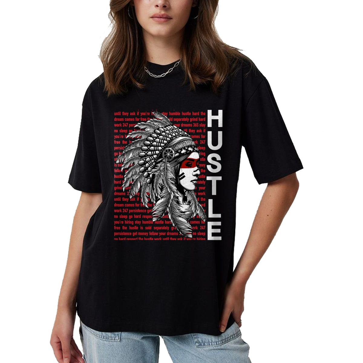 Native American T-Shirts, Vintage Native American Unisex T-Shirt/Hoodie/Sweatshirt HLT00 - Native American Hustle Hard Shirt Urban Gang Ster Clothing T-Shirt