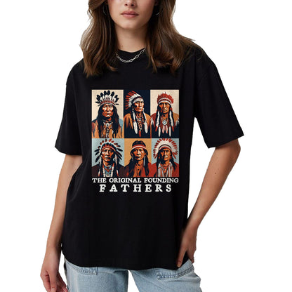 Native American T-Shirts, Vintage Native American Unisex T-Shirt/Hoodie/Sweatshirt HLT00 - The Original Founding Fathers Native American T-Shirt (1)