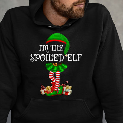 Best Wife Shirt, Wife and Husband Unisex T-Shirt/Hoodie/Sweatshirt HLT00 - Matching Family Group I'm The Spoiled Elf Christmas T-Shirt