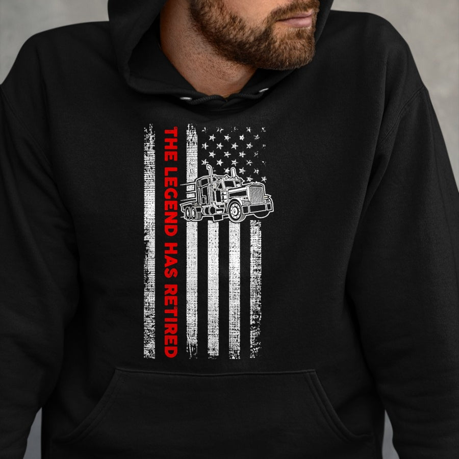 Best Truck Driver Life Shirt, Funny Trucker UnisexT-Shirt/Hoodie/Sweatshirt HLT00 - Retired Truck Driver - Patriotic Trucker - American Flag T-Shirt