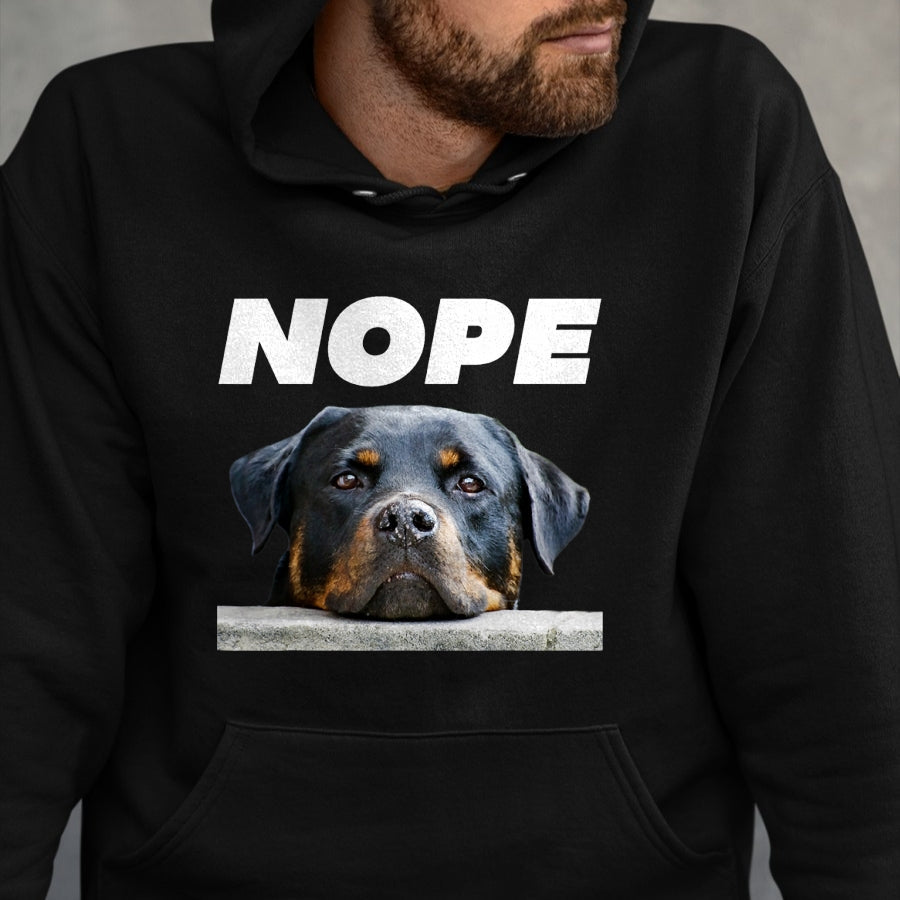 Dog Love Shirt, Dog Lover Gift T-Shirt/Hoodie/Sweatshirt HLT00 - Rotweiller Nope Rottie Face Not Today Love My Rottweiler Dog T-Shirt