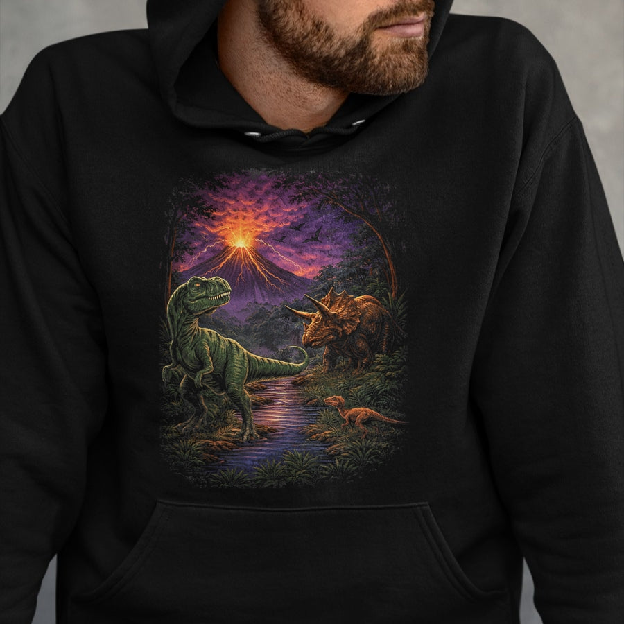 Best Dinosaur Lover Shirt, Funny Dinosaur UnisexT-Shirt/Hoodie/Sweatshirt HLT00 - Vintage Jurassic Dinosaur 90s T Rex and Triceratops Graphic T-Shirt