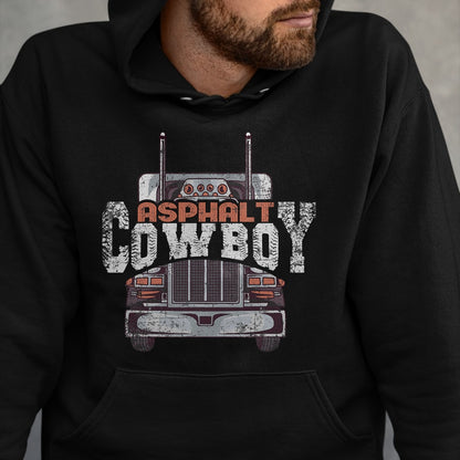 Best Truck Driver Life Shirt, Funny Trucker UnisexT-Shirt/Hoodie/Sweatshirt HLT00 - Asphalt Cowboy Cool Truck Driver Design Trucker T-Shirt (3)