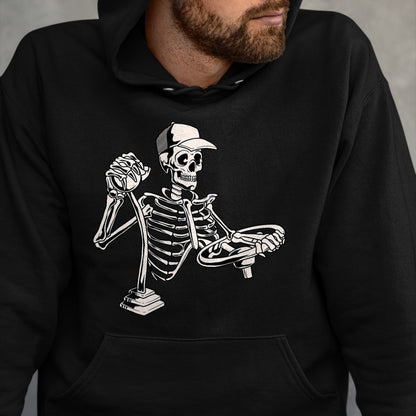 Best Truck Driver Life Shirt, Funny Trucker UnisexT-Shirt/Hoodie/Sweatshirt HLT00 - Skeleton Truck Driver - Funny Big Trucking Trucker T-Shirt