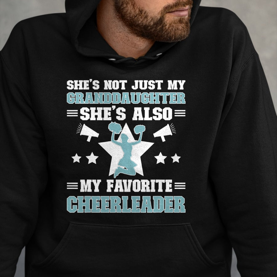 Best Grandpa Shirt, Proud Grandpa Unisex T-Shirt/Hoodie/Sweatshirt HLT00 - My Granddaughter Cheer Grandpa Of A Cheerleader Grandfather T-Shirt