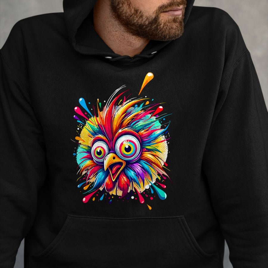 Best Farmer Life Shirt, Funny Farmer UnisexT-Shirt/Hoodie/Sweatshirt HLT00 - Colorful Crazy Chicken Farmer T-Shirt (1)