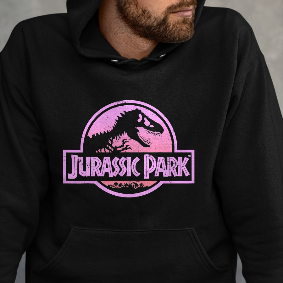 Best Dinosaur Lover Shirt, Funny Dinosaur UnisexT-Shirt/Hoodie/Sweatshirt HLT00 - Jurassic Park Retro Neon Pink Logo Graphic T-Shirt T-Shirt