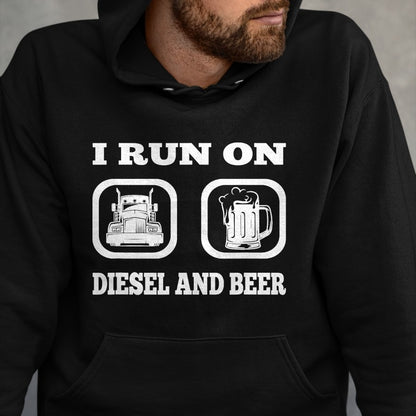 Best Truck Driver Life Shirt, Funny Trucker UnisexT-Shirt/Hoodie/Sweatshirt HLT00 - Truck Driver Saying Diesel & Beer Funny Trucker Lover T-Shirt