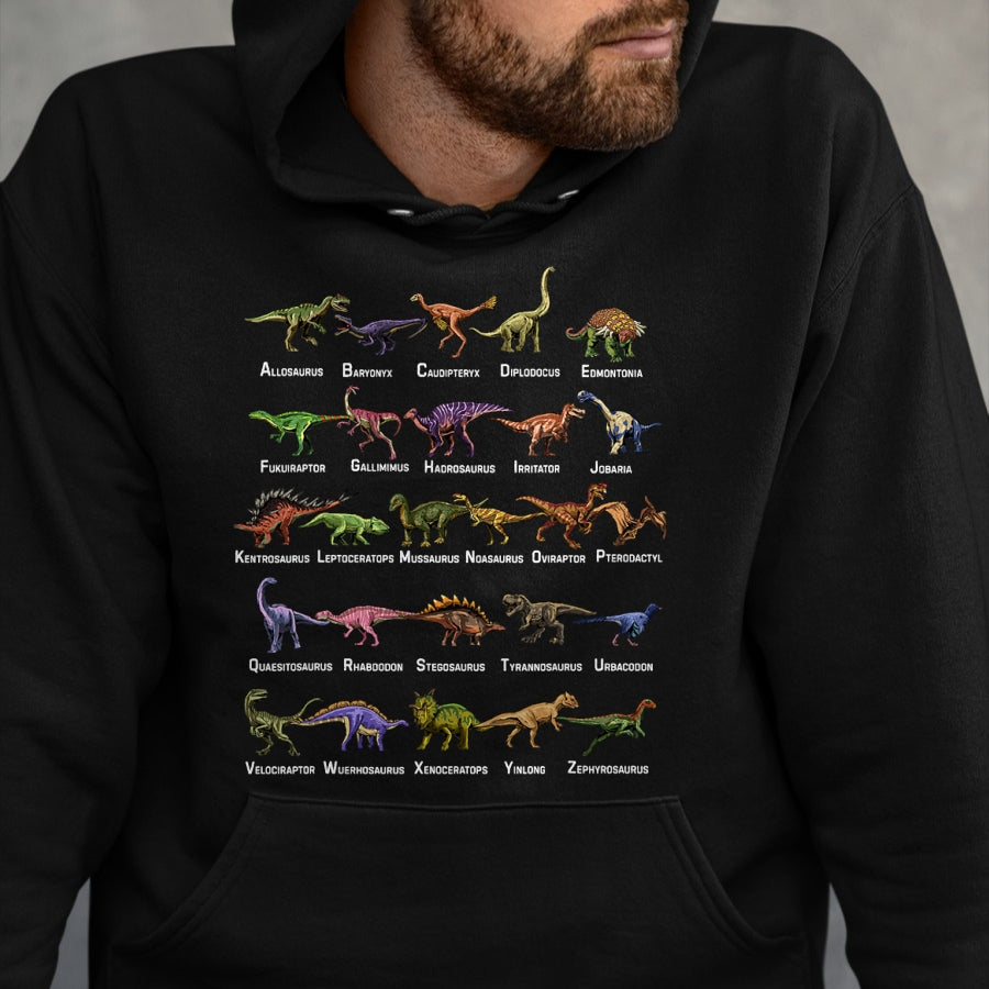Best Dinosaur Lover Shirt, Funny Dinosaur UnisexT-Shirt/Hoodie/Sweatshirt HLT00 - Dinosaur Alphabet Shirt Educational Dino Dinosaur Lover Kids T-Shirt